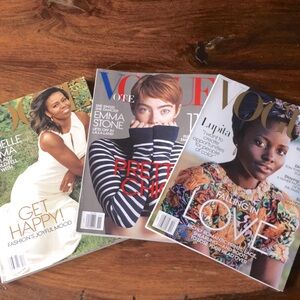 VOGUE 2016 Oct Nov Dec Lupita Nyongo Emma Stone Michelle Obama (Set of 3)